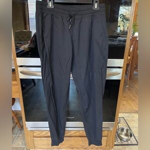 Zyia Black Joggers w/ Subtle Pinstripe Pattern